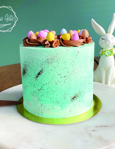 speckled easter cake, montreal, chao gato